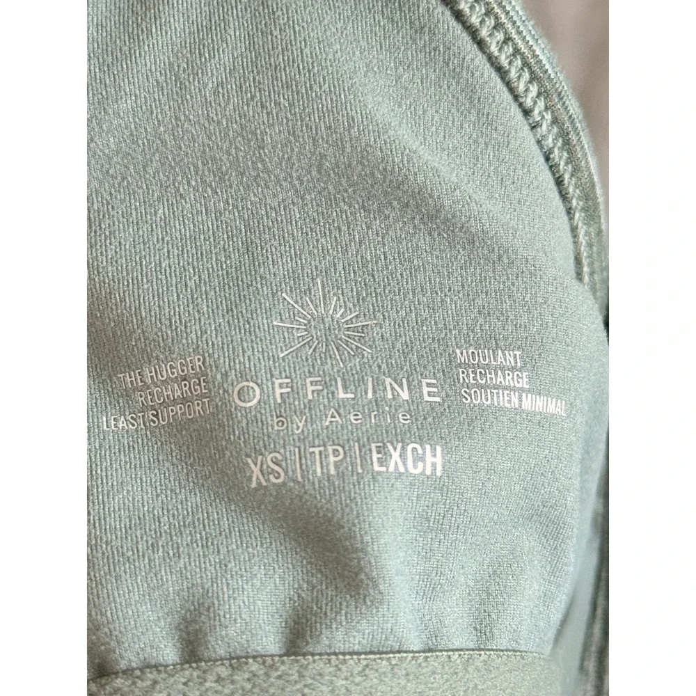 OFFLINE‎ by Aerie Hugger Recharge Sports Bra XS Green Space Dye